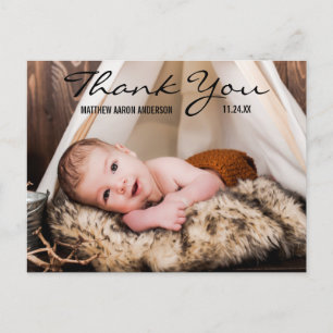 Vielen Dank für die Ankündigung von neuen Baby Fot Postkarte