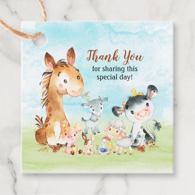 Vielen Dank für die Aquarelle Geschenkanhänger (Vorderseite)