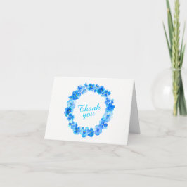 Vielen Dank für die blaue Pansy-Kranz-Kundenkarte Dankeskarte