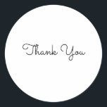 Vielen Dank für die einfache minimale Textstil-Kar Runder Aufkleber<br><div class="desc">für dich designt</div>