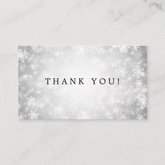 Vielen Dank für die Einfügung Silver Winter Wonder Begleitkarte (Vorderseite)