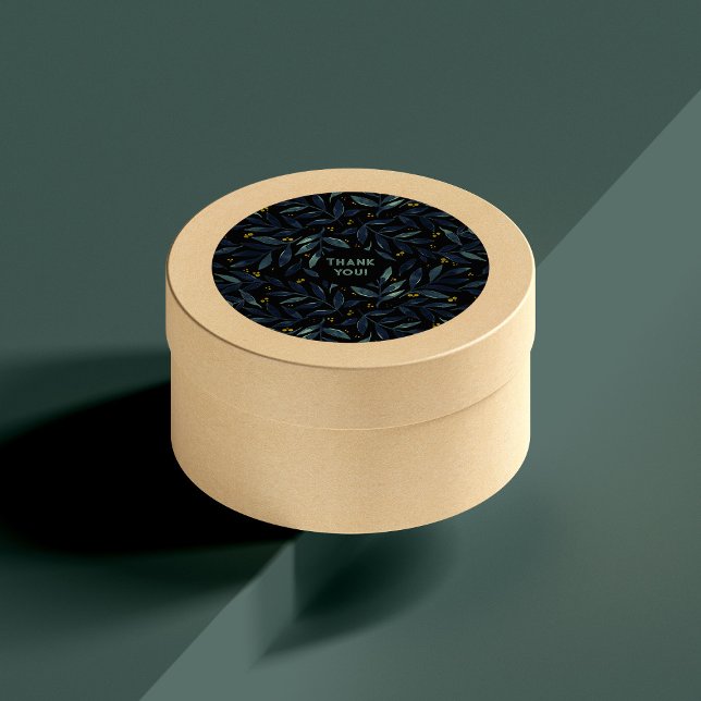 Vielen Dank für die eleganten Aquarellfarben Runder Aufkleber (Von Creator hochgeladen)