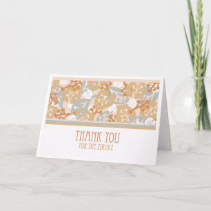 Vielen Dank für die Eulogy, Handwerker Style Card Dankeskarte