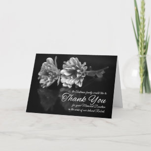Vielen Dank für die Gedenkspende Classic Black Dankeskarte