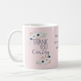 Vielen Dank für die Gekümmert Blütenwertschätzung Kaffeetasse