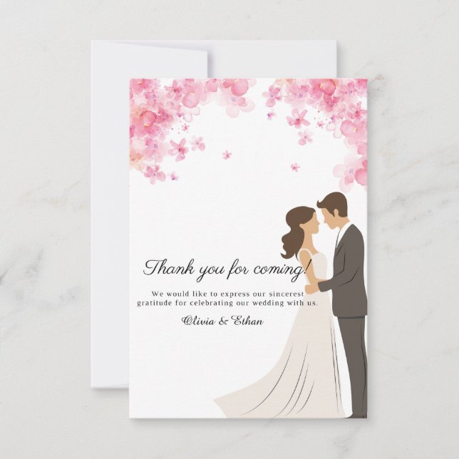 Vielen Dank für die kommende Einladungskarte (Vorderseite)