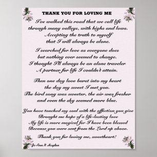 VIELEN DANK FÜR DIE LIEBE MIR POSTER