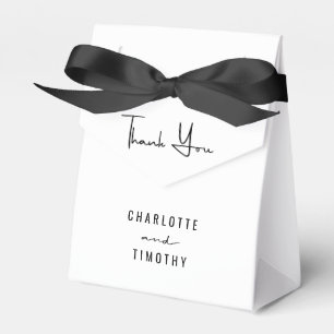 Vielen Dank für die minimale Script Schwarz-weiß W Geschenkschachtel