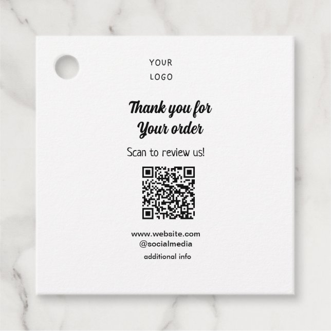 Vielen Dank für die Prüfung Ihrer Bestellung Überp Geschenkanhänger (Vorderseite)