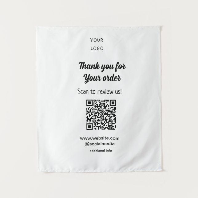 Vielen Dank für die Prüfung Ihrer Bestellung Überp Wandteppich (Vorderseite)