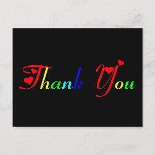 Vielen Dank für die Rainbow Colors Postkarte
