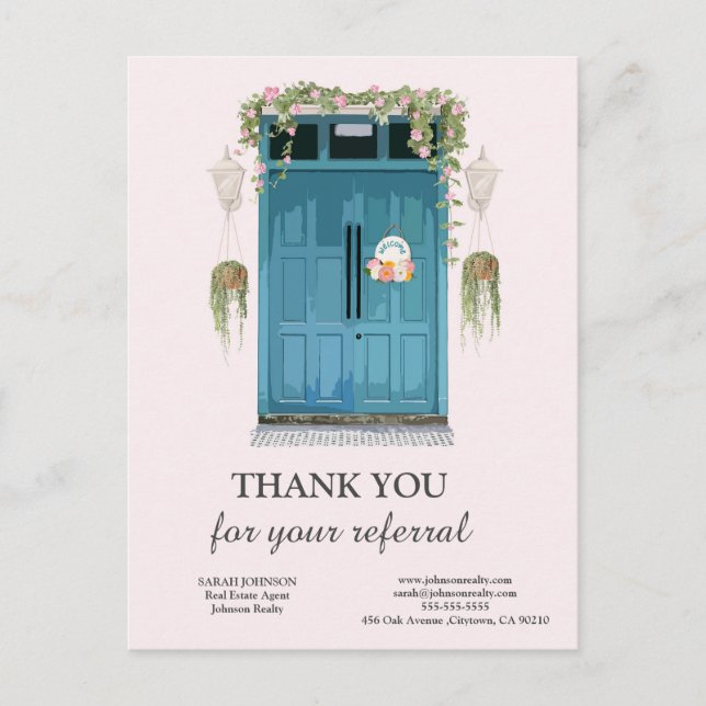 Vielen Dank für die Referenz Real Anwesen Postcard Postkarte (Vorderseite)