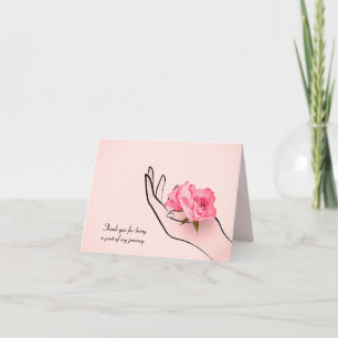 Vielen Dank für die Rose in der Hand Karte