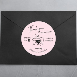 Vielen Dank für die Snap Tag Share Social Media Ni Runder Aufkleber