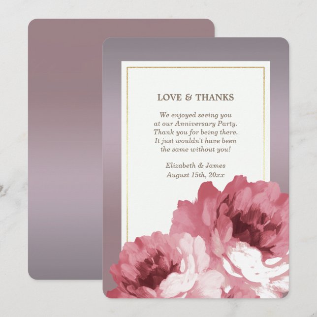 Vielen Dank für die Teilnahme an Party Cards zum J Einladung (Vorne/Hinten)