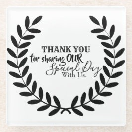 VIELEN DANK FÜR DIE TEILUNG UNSERES BESONDEREN TAG GLASUNTERSETZER