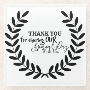 VIELEN DANK FÜR DIE TEILUNG UNSERES BESONDEREN TAG GLASUNTERSETZER