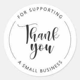 Vielen Dank für die Unterstützung eines kleinen Un Runder Aufkleber