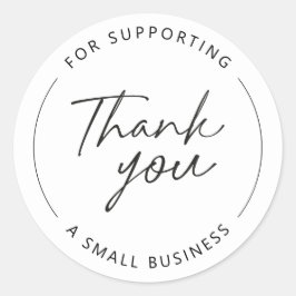 Vielen Dank für die Unterstützung eines kleinen Un Runder Aufkleber