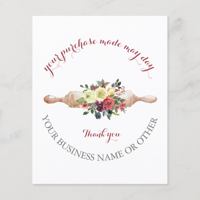 Vielen Dank für die Unterstützung meiner Karte für (Vorderseite)