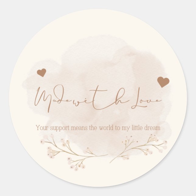 Vielen Dank für die Unterstützung meines Aufkleber (Vorderseite)