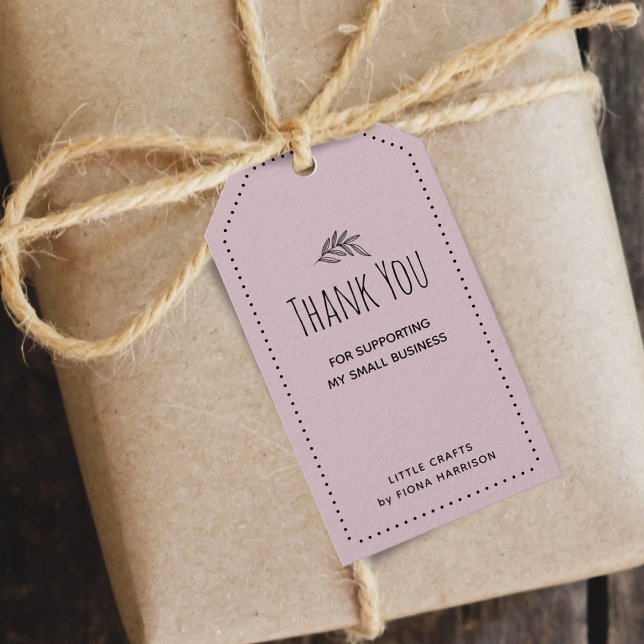 Vielen Dank für die Unterstützung meines kleinen U Geschenkanhänger (Earthy Thank You For Supporting My Small Business Gift Tags)