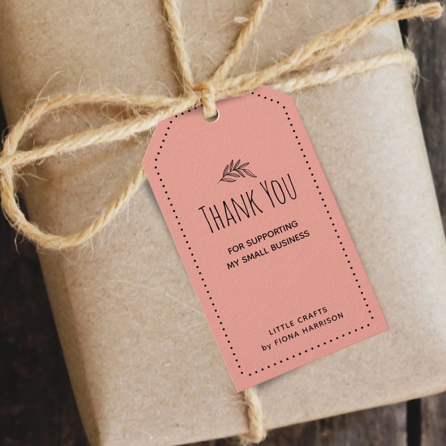 Vielen Dank für die Unterstützung meines kleinen U Geschenkanhänger (Earthy Thank You For Supporting My Small Business Gift Tags)