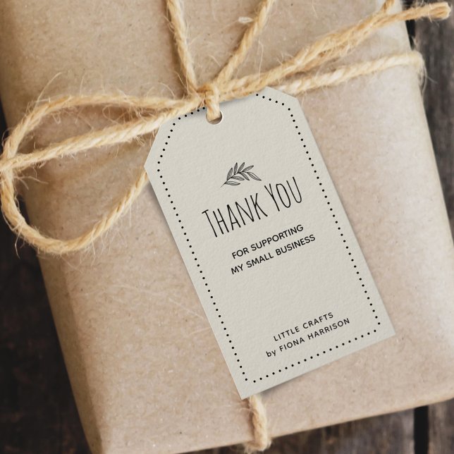 Vielen Dank für die Unterstützung meines kleinen U Geschenkanhänger (Earthy Thank You For Supporting My Small Business Gift Tags)