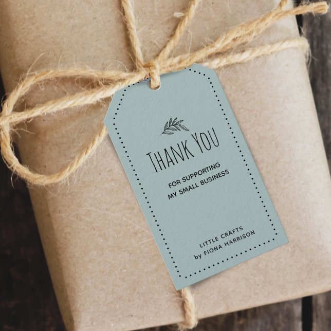 Vielen Dank für die Unterstützung meines kleinen U Geschenkanhänger (Earthy Thank You For Supporting My Small Business Gift Tags)