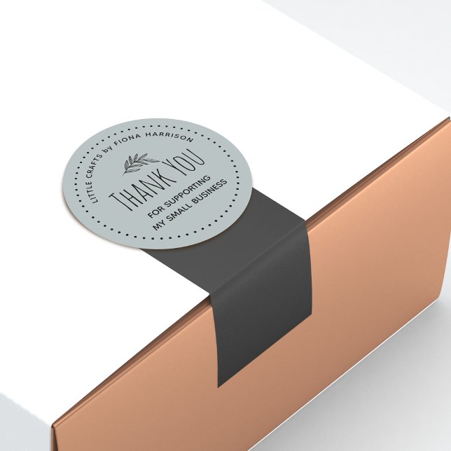 Vielen Dank für die Unterstützung meines kleinen U Runder Aufkleber (Earthy Thank You For Supporting My Small Business Classic Round Sticker)