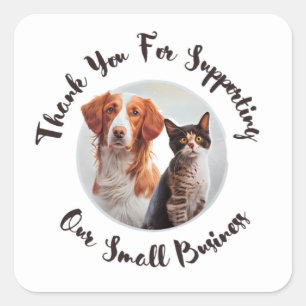 VIELEN DANK FÜR DIE UNTERSTÜTZUNG UNSERER KLEINEN  QUADRATISCHER AUFKLEBER