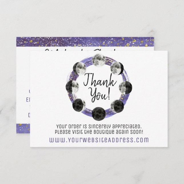 Vielen Dank für die Vollmond-Mondmondflugkarte Einladung (Vorne/Hinten)