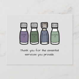 "Vielen Dank für die wesentlichen Leistungen, die Postkarte