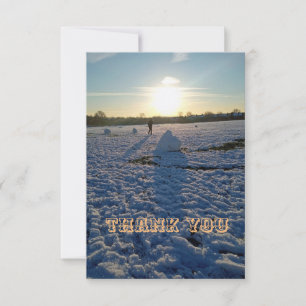 Vielen Dank für die Winterszene Dankeskarte