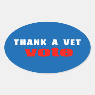 Vielen Dank für ein Vet-Vote Oval Stickers