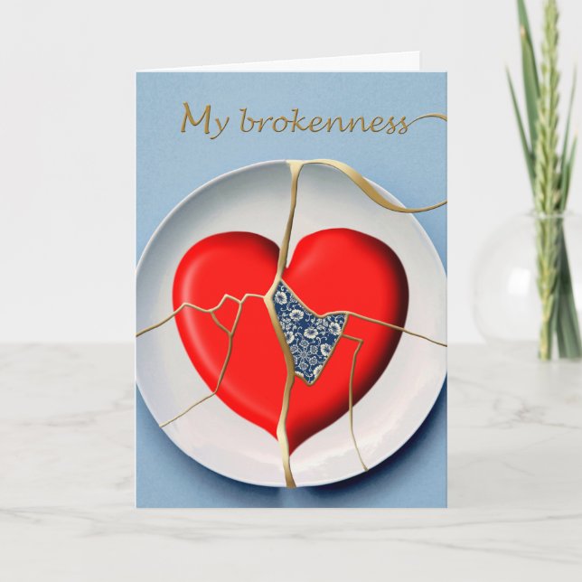 Vielen Dank für Geduld Meine Brokenness Kintsugi Karte (Vorderseite)