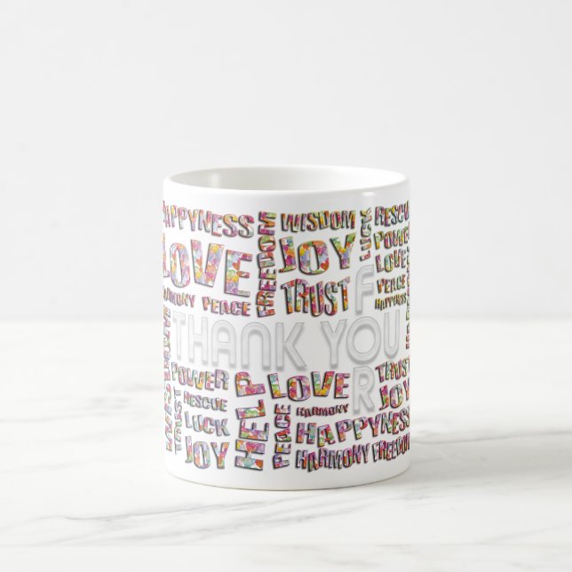 Vielen Dank für ... Herzen Kaffeetasse (Mittel)