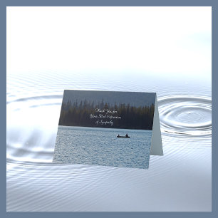 Vielen Dank für Ihr Beileid Fischer am See Dankeskarte