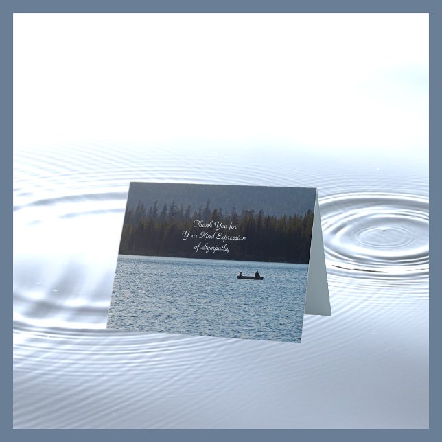 Vielen Dank für Ihr Beileid Fischer am See Dankeskarte (Von Creator hochgeladen)