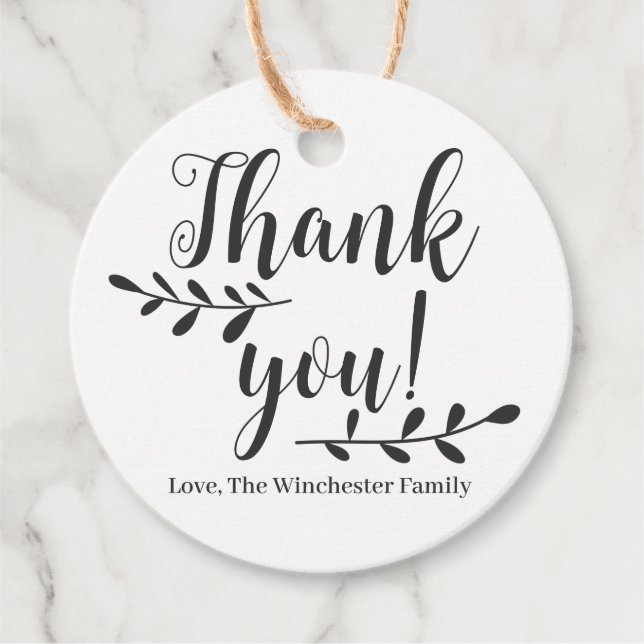 Vielen Dank für Ihr benutzerdefiniertes Skript rus Geschenkanhänger (Vorderseite)