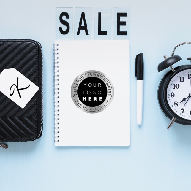 Vielen Dank für Ihr Berufliches Logo-Werbegeschäft Runder Aufkleber (Thank You Professional Logo Promotional Business Classic Round Sticker)