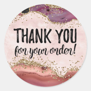 Vielen Dank für Ihr Bestelllabel Runder Aufkleber