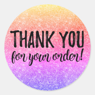 Vielen Dank für Ihr Bestelllabel Runder Aufkleber