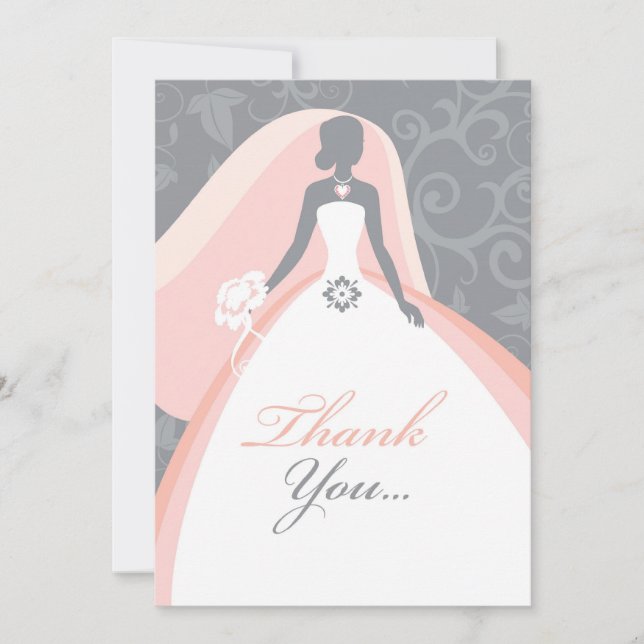 Vielen Dank für Ihr Brautparty Flat Cards Dankeskarte (Vorderseite)