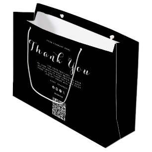 Vielen Dank für Ihr Business Logo QR Code Große Geschenktüte