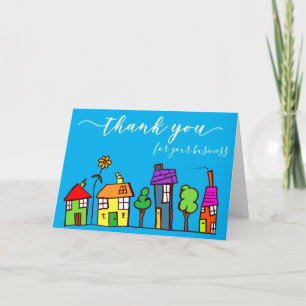 Vielen Dank für Ihr Business Realtor Real Anwesen Dankeskarte