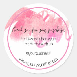 Vielen Dank für Ihr Business-Sticker Runder Aufkleber