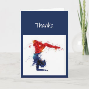 Vielen Dank für Ihr Dankeschön Gymnastics Player Karte