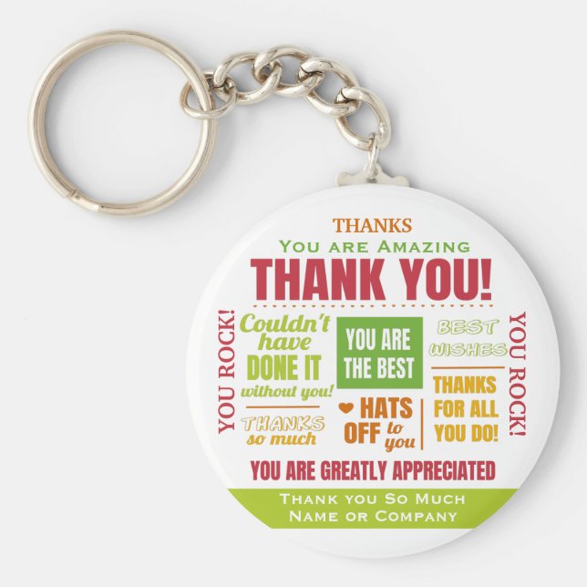 Vielen Dank für Ihr Dankeschön-Zitat Schlüsselanhänger (Vorne)