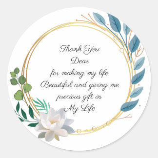 Vielen Dank für Ihr Design Runder Aufkleber